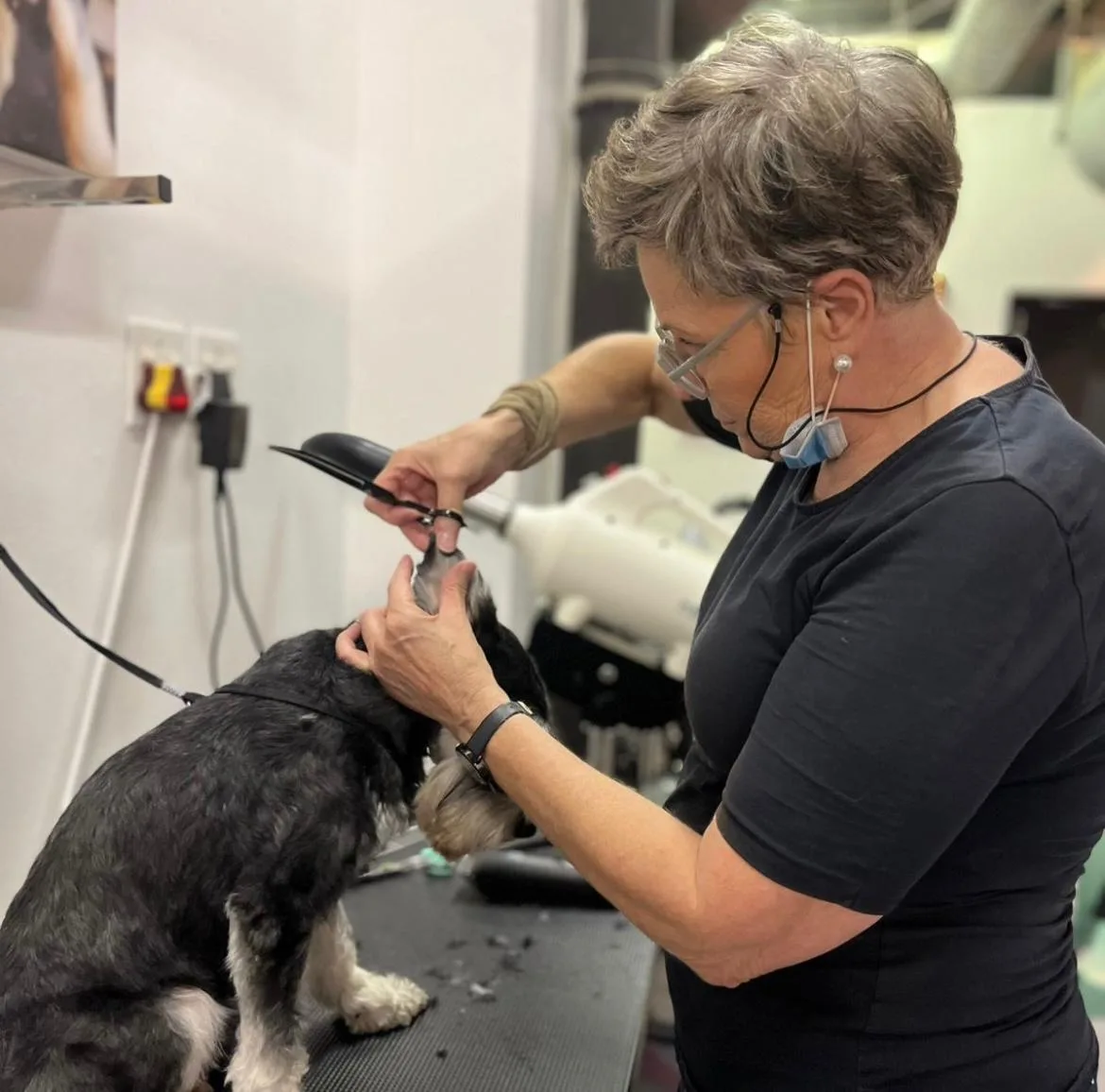 Precision face trim in progress